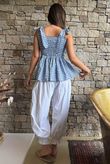 Nonni Gingham Bandeau Cami Denim